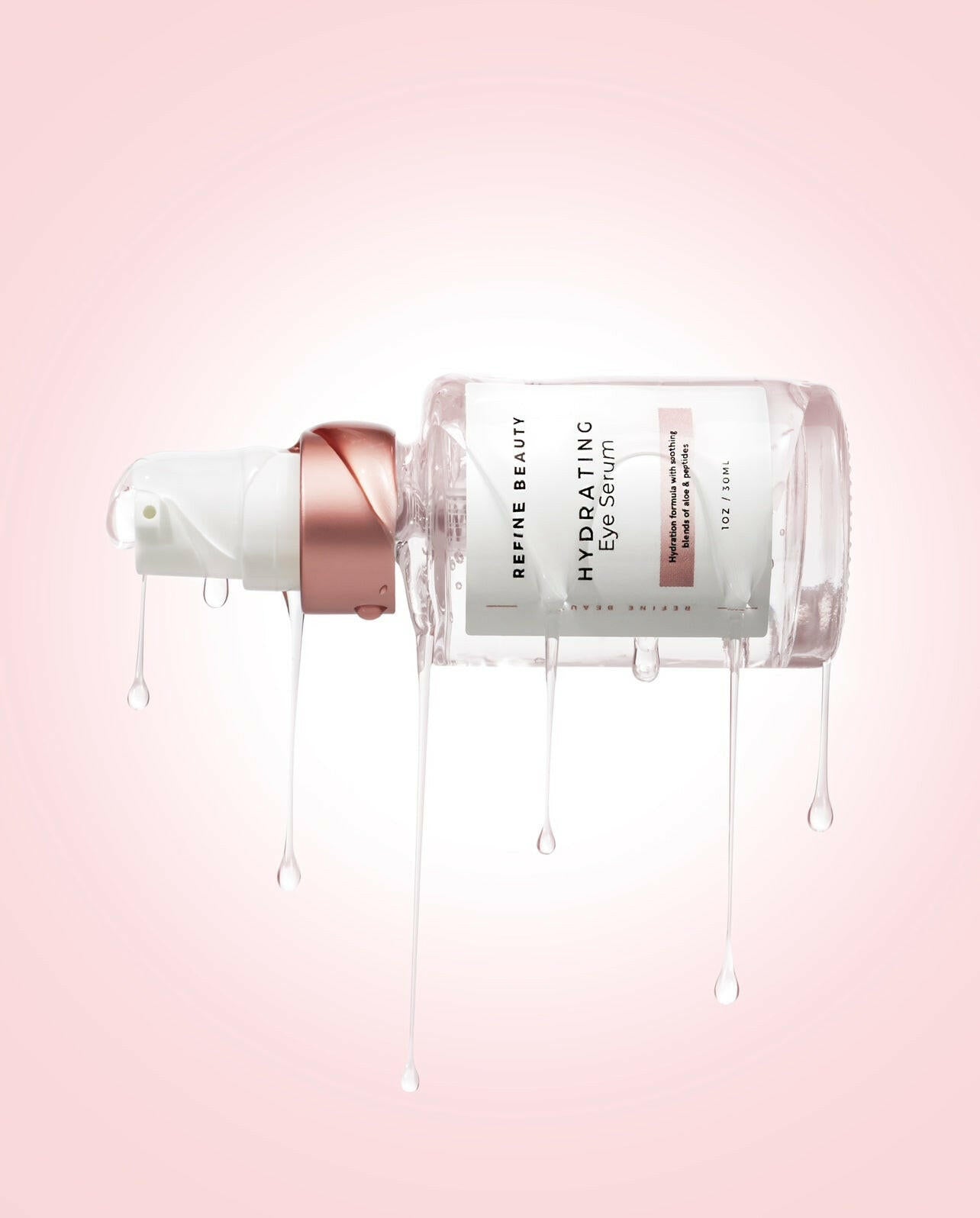 Refine Beauty Hydrating Eye Serum with hydrating droplets infused with peptides and cucumber