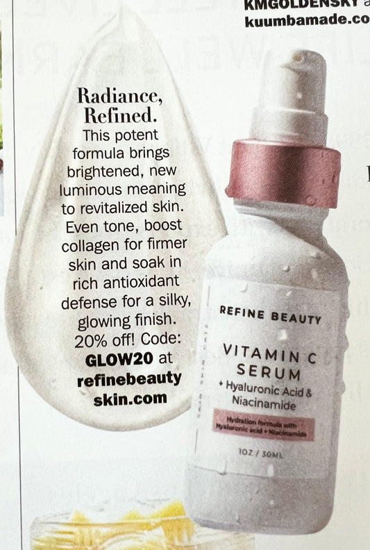 Refine Beauty Vitamin C Serum with Hyaluronic Acid + Niacinamide: A New Standard of Radiance