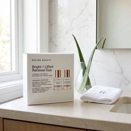 Bright + Lifted Renewal Duo | Vitamin C Serum & Duo Peptide Lift Complex Hydrating Eye Serum