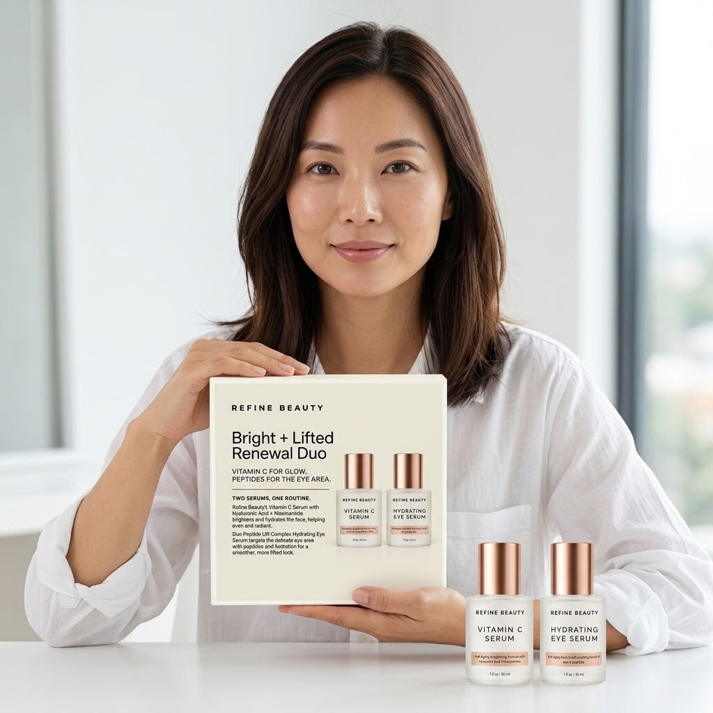 Bright + Lifted Renewal Duo | Vitamin C Serum & Duo Peptide Lift Complex Hydrating Eye Serum