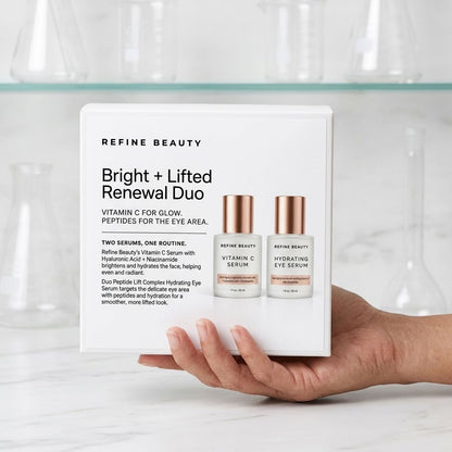 Bright + Lifted Renewal Duo | Vitamin C Serum & Duo Peptide Lift Complex Hydrating Eye Serum