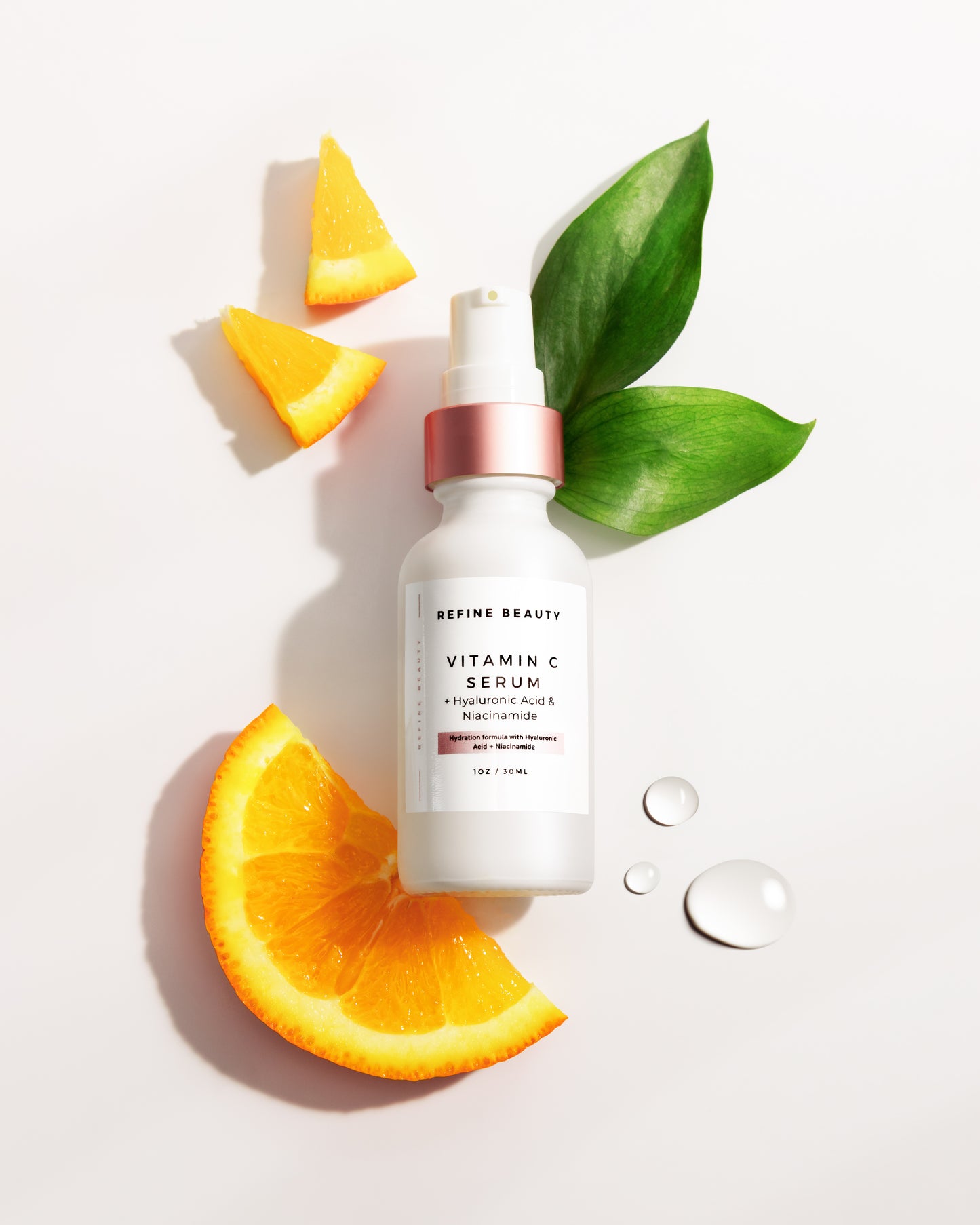 Vitamin C Serum with Hyaluronic Acid + Niacinamide for fine lines and wrinkles, acne, hyperpigmentation for an improved appearance and texture 