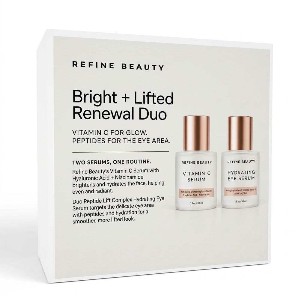 Bright + Lifted Renewal Duo | Vitamin C Serum & Duo Peptide Lift Complex Hydrating Eye Serum