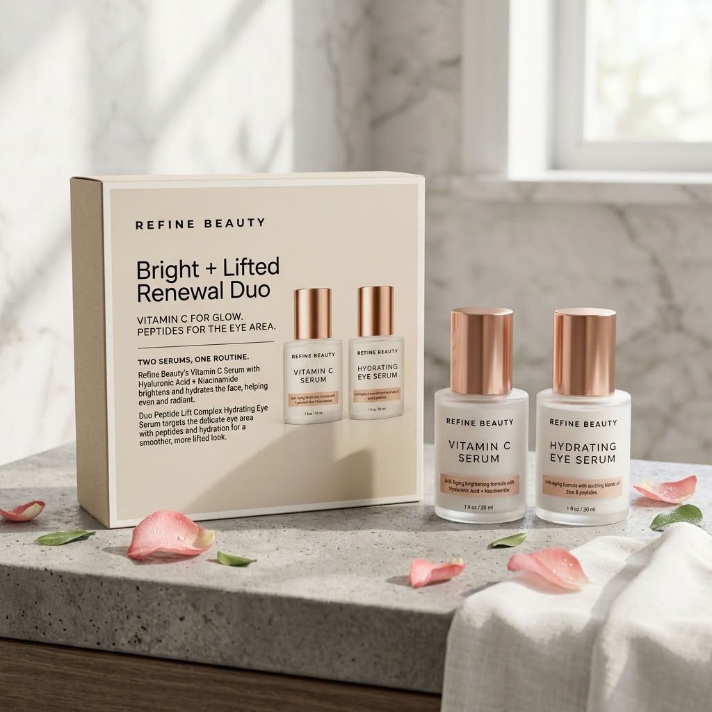 Bright + Lifted Renewal Duo | Vitamin C Serum & Duo Peptide Lift Complex Hydrating Eye Serum