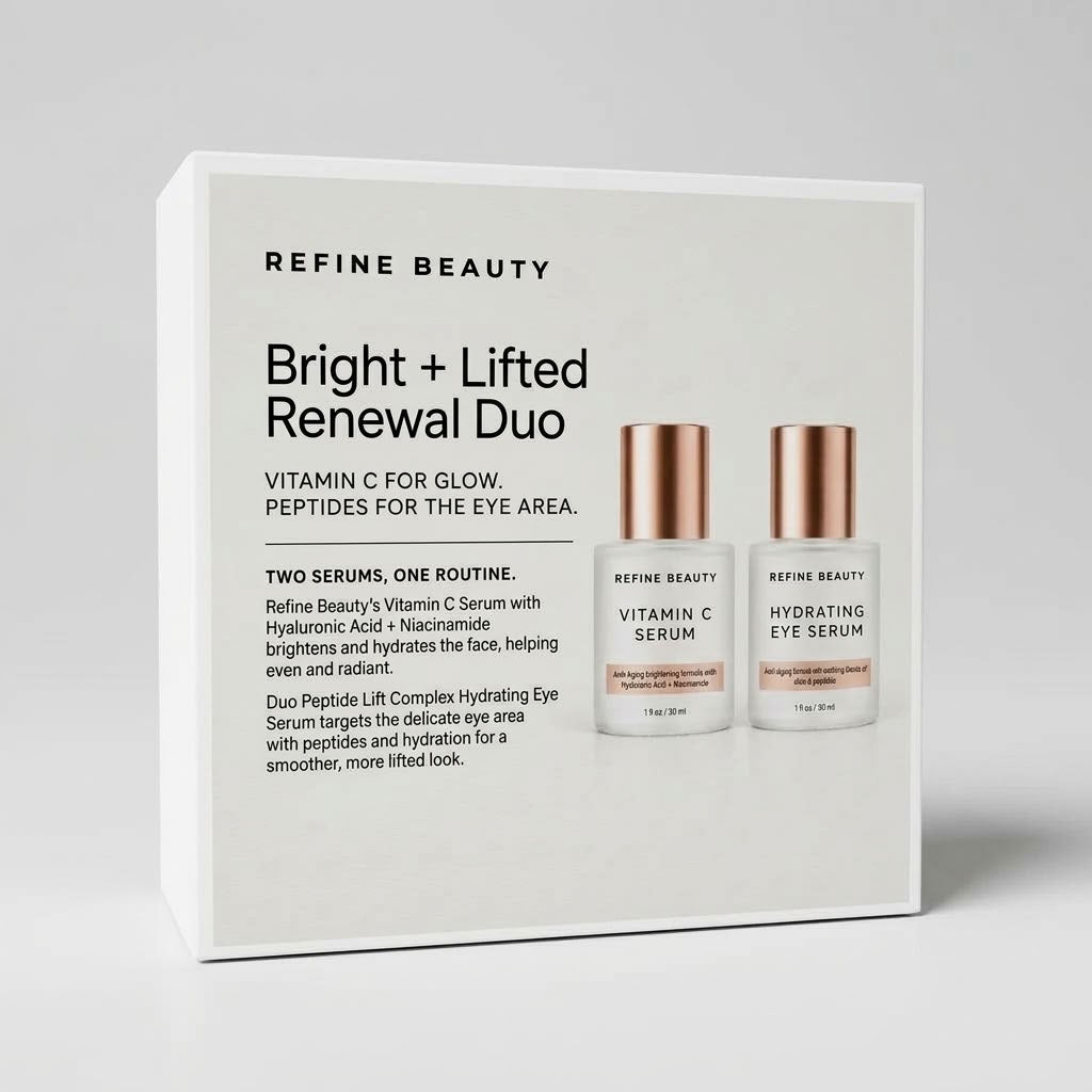 Bright + Lifted Renewal Duo | Vitamin C Serum & Duo Peptide Lift Complex Hydrating Eye Serum