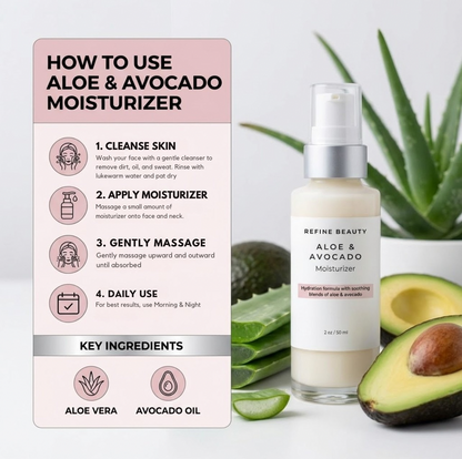 Refine Beauty Aloe & Avocado Moisturizer