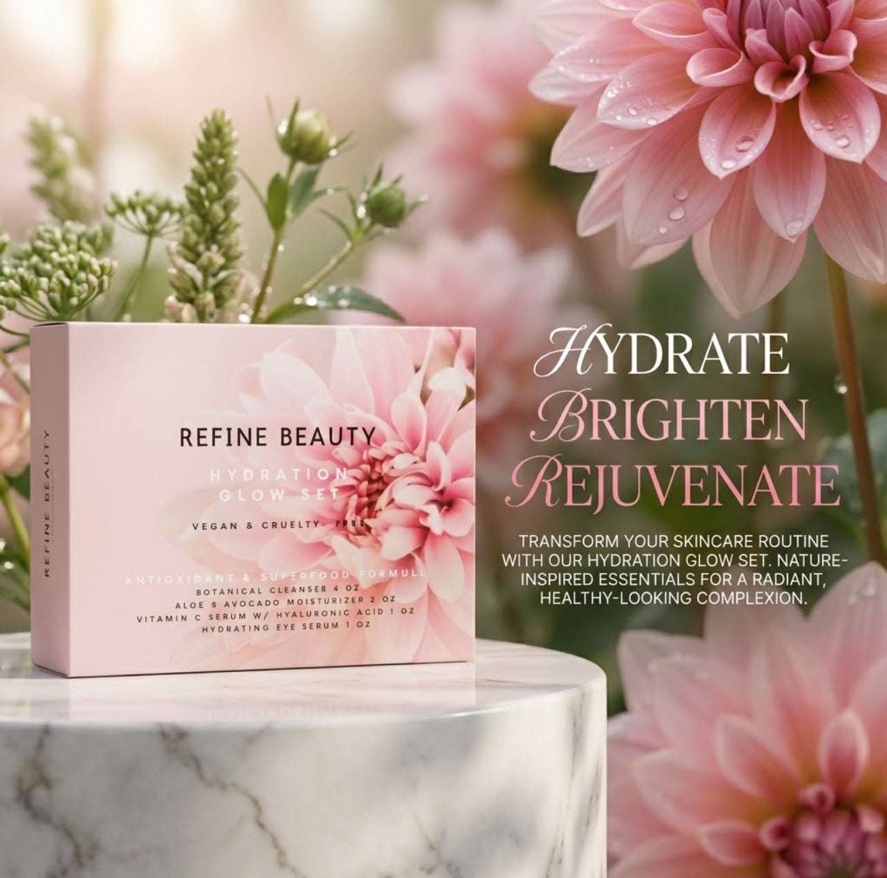 Refine Beauty Hydration GLOW set 